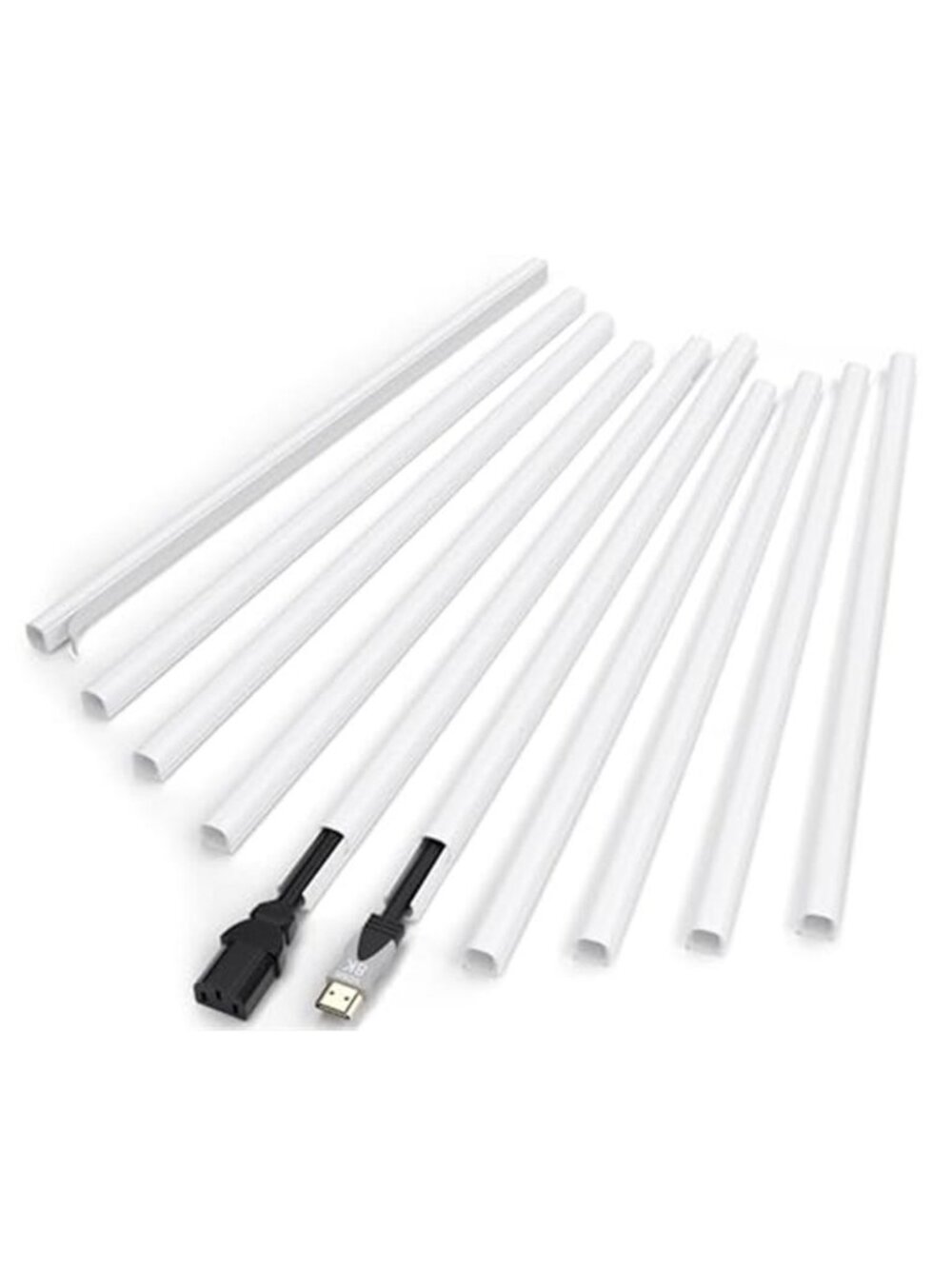 White Wall Cord Cover Cable Hider TV Wire Management Raceway Paintable 142in